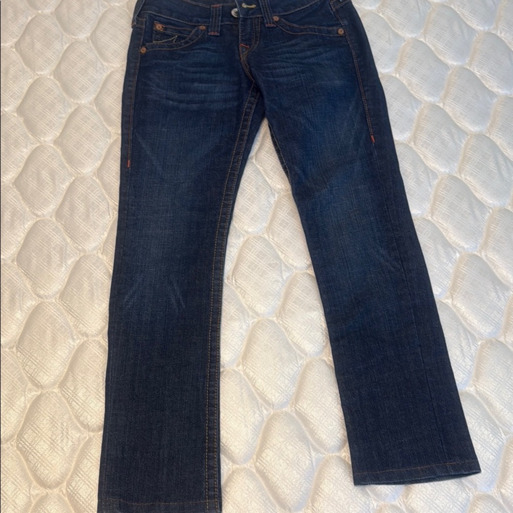 True Religion Blue Straight Leg Jeans